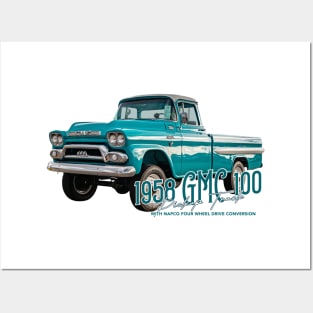 1958 GMC 100 Pickup Truck with NAPCO Four Wheel Drive Conversion Posters and Art